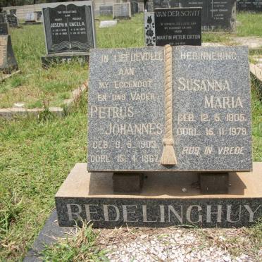 REDELINGHUYS Petrus Johannes 1903-1967 &amp; Susanna Maria 1905-1978