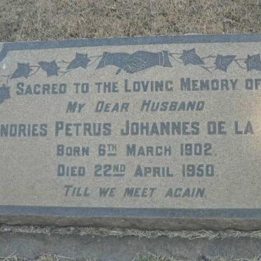 REY Andries Petrus Johannes, de la 1902-1950