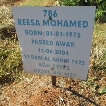 REESA Mohamed 1973-2004