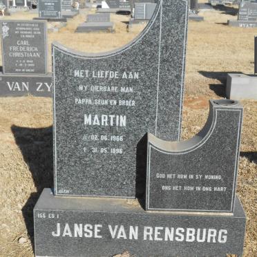 RENSBURG Martin, Janse van 1966-1996