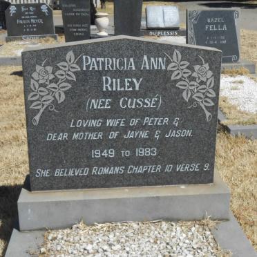 RILEY Patricia Ann nee CUSSÉ 1949-1983