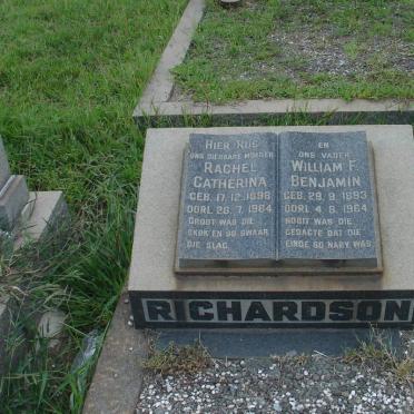 RICHARDSON William F. Benjamin 1893-1964 &amp; Rachel Catherina 1898-1984