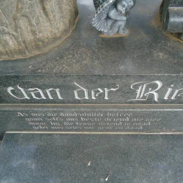 RIET Edwin Werendlay, van der 1929-1970 :: VAN DER RIET Frederick Stephanus 1953-1970