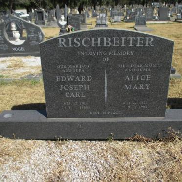 RISCHBEITER Edward Joseph Carl 1911-1986 &amp; Alice May 1926-1995