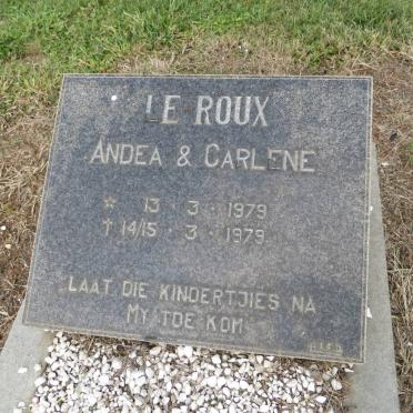 ROUX Andea, le 1979-1979 :: LE ROUX Carlene 1979-1979