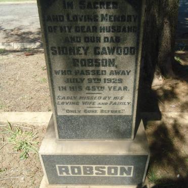ROBSON Sidney Cawood -1929
