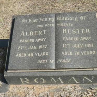 ROMAN Albert -1937 &amp; Hester -1961
