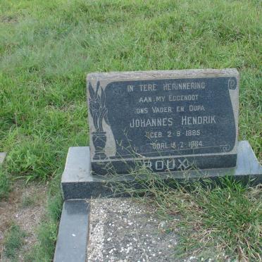 ROUX Johannes Hendrik 1885-1964