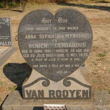 ROOYEN Renier Gerdardus, van 1902-1975 &amp; Anna Sophia MYNHARDT 1901-1951