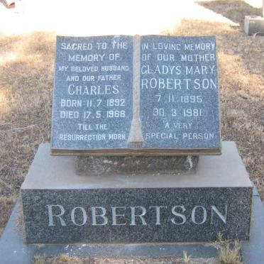 ROBERTSON Charles 1892-1966 &amp; Gladys Mary 1895-1981