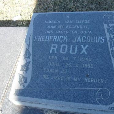 ROUX Frederick Jacobus 1940-1990