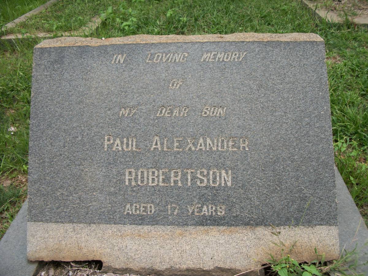 ROBERTSON Paul Alexander