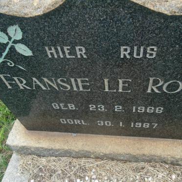 ROUX Fransie, le 1966-1967