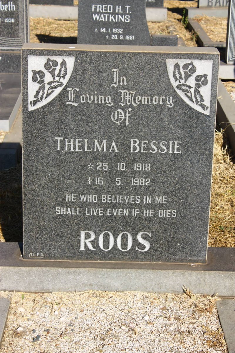 ROOS Thelma Bessie 1918-1982