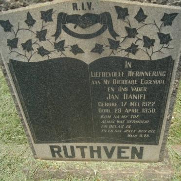 RUTHVEN Jan Daniel 1922-1950