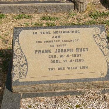 RUST Frank Joseph 1897-1960
