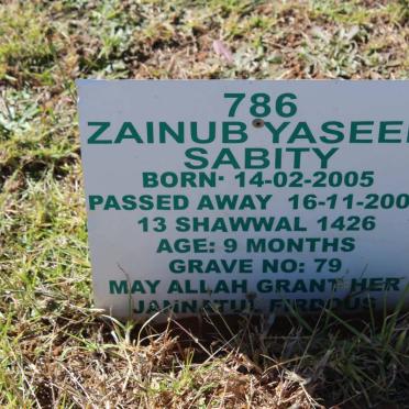 SABITY Zainub Yaseen 2005-2005