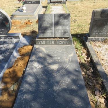 SCHYFF David, van der 1953-1987 &amp; Catherine 1958-1987