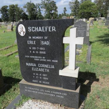 SCHAEFER Erle 1913-1966 &amp; Maria Cornelia Elizabeth 1817-1995