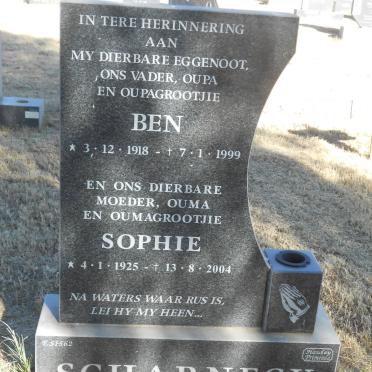 SCHARNECK Ben 1918-1999 &amp; Sophie 1925-2004