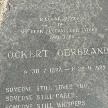 SCHALKWYK Ockert Gerbrandt, van 1924-1994