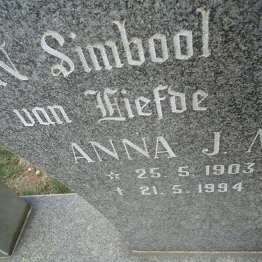 SCHUTTE Anna J.M. 1903-1994