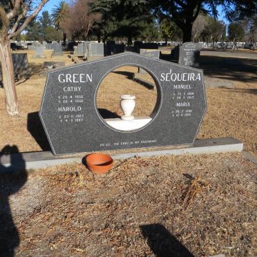SEQUEIRA Manuel 1884-1957 &amp; Maria 1908-1965 :: GREEN Cathy 1956-1956 :: GREEN Harold 1923-1987
