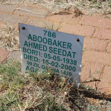 SEEDAT Aboobaker Ahmed 1938-2000