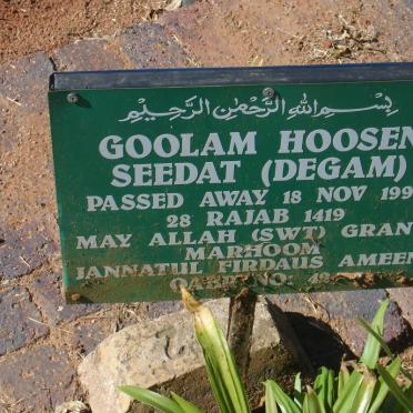 SEEDAT Goolam Hoosen -1998