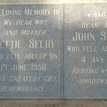 SELBY John -1951 &amp; Nettie -1950