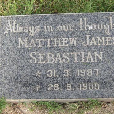 SEBASTIAN Matthew-James 1987-1989