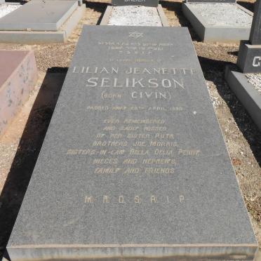 SELIKSON Lilian Jeanette nee CIVIN -1983