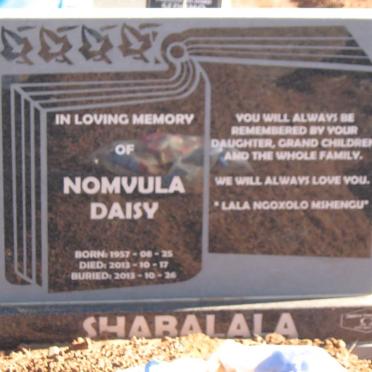 SHABALALA Nomvula Daisy 1957-2013