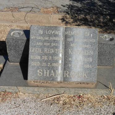 SHAMROCK Cecil Redvers 1908-1967 &amp; Kathleen 1908-1984