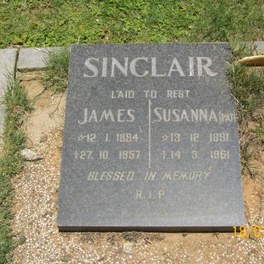 SINCLAIR James 1884-1957 &amp; Susanna 1891-1961