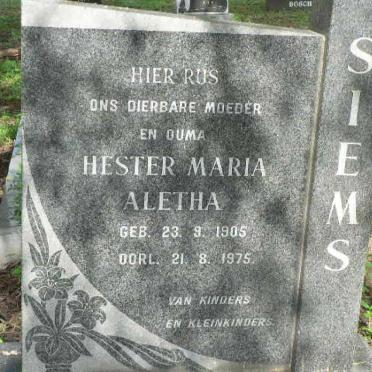 SIEMS Hester Maria Aletha 1905-1975