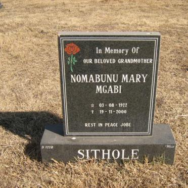 SITHOLE Nomabunu Mary 1922-2000
