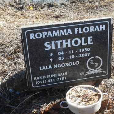 SITHOLE Ropamma Florah 1930-2007