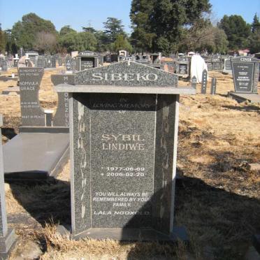 SIBEKO Sybil Lindiwe 1977-2006