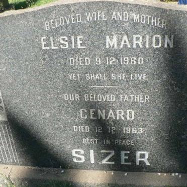 SIZER Genard -1963 &amp; Elsie Marion -1960