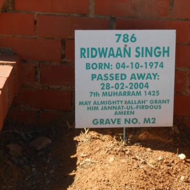 SINGH Ridwaan 1974-2004
