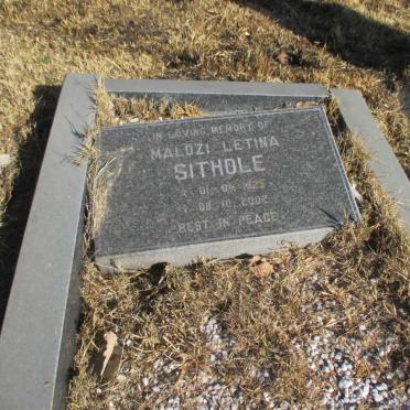 SITHOLE Malozi Letina 1925-2002
