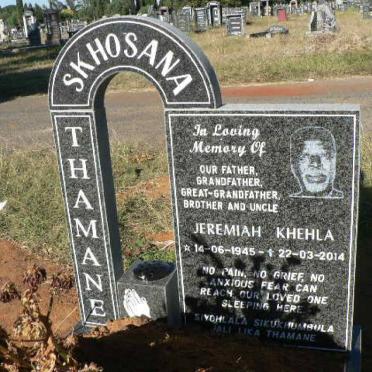 SKHOSANA Thamane Jeremiah Khehla 1945-2014