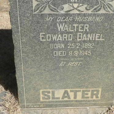 SLATER Walter Edward Daniel 1892-1945