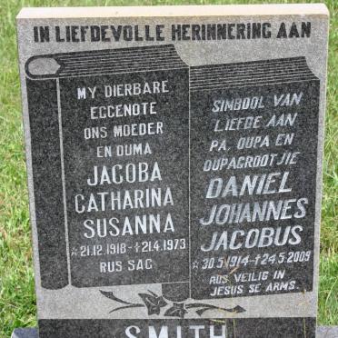 SMITH Daniel Johannes Jacobus 1914-2009 &amp; Jacoba Catharina Susanna 1918-1973