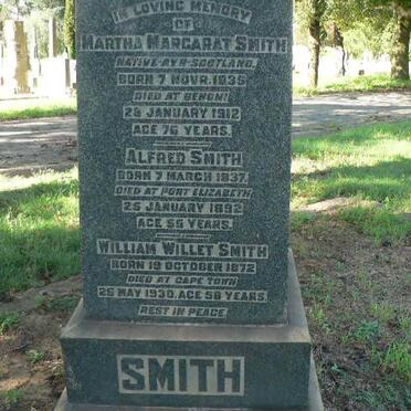 SMITH Alfred 1837-1892 & Martha Margarat 1835-1912 :: SMITH William Willet 1872-1930