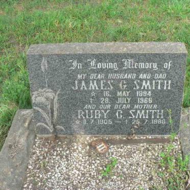SMITH James G. 1894-1966 &amp; Ruby G. 1905-1980