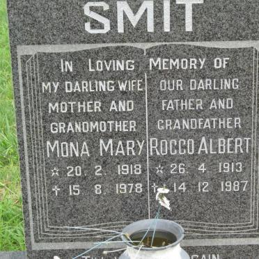 SMIT Rocco Albert 1913-1987 &amp; Mona Mary 1918-1978