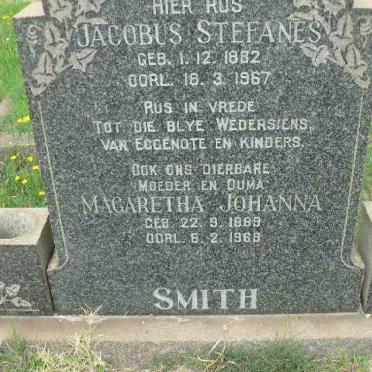 SMITH Jacobus Stefanes 1882-1967 &amp; Magaretha Johanna 1889-1969