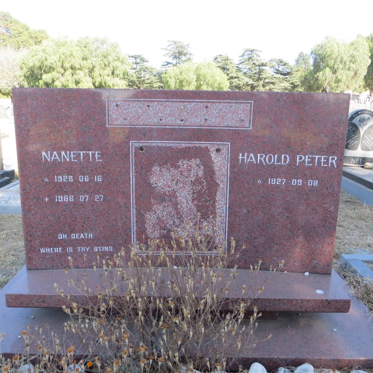 SMITH Harold Peter 1927- &amp; Nanette 1928-1986